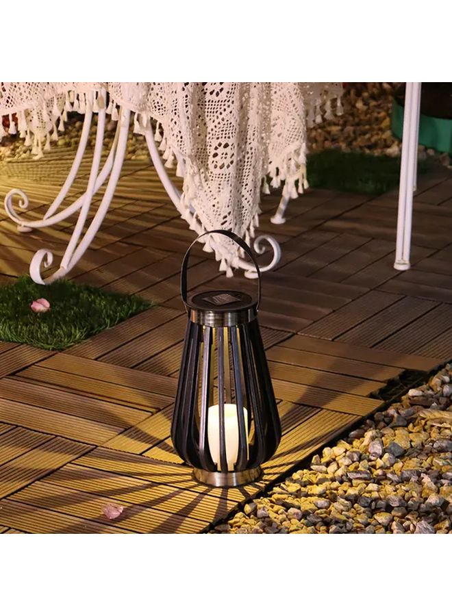 فانوس الحديقة الشمسي الأسود للإضاءة الخارجية المعلقة بالثنائي الباعث للضوء لتزيين العشب والشرفة والتخييم IP44 - Image 5