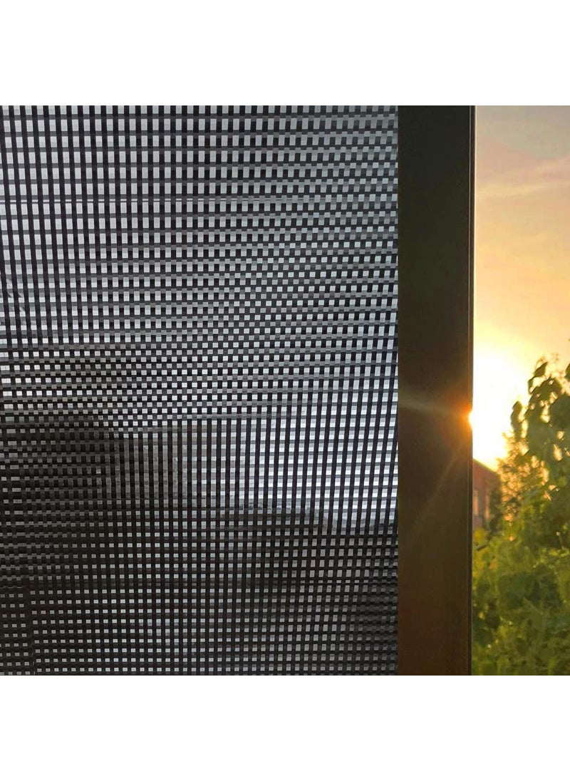 S-Sia Vendors-Good Purchase Good Care SIA VENDORS Window Privacy Film Cling Decorative Window Sticker NonAdhesive Bathroom Window Privacy Film Sun Blocking Stained Glass Sticker for Home and Office 24 x 72_Inch Black Stone Pattern  - Image 1