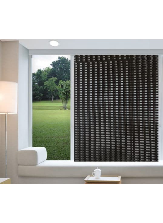 S-Sia Vendors-Good Purchase Good Care SIA VENDORS Window Privacy Film Cling Decorative Window Sticker NonAdhesive Bathroom Window Privacy Film Sun Blocking Stained Glass Sticker for Home and Office 24 x 72_Inch Black Stone Pattern  - Image 2