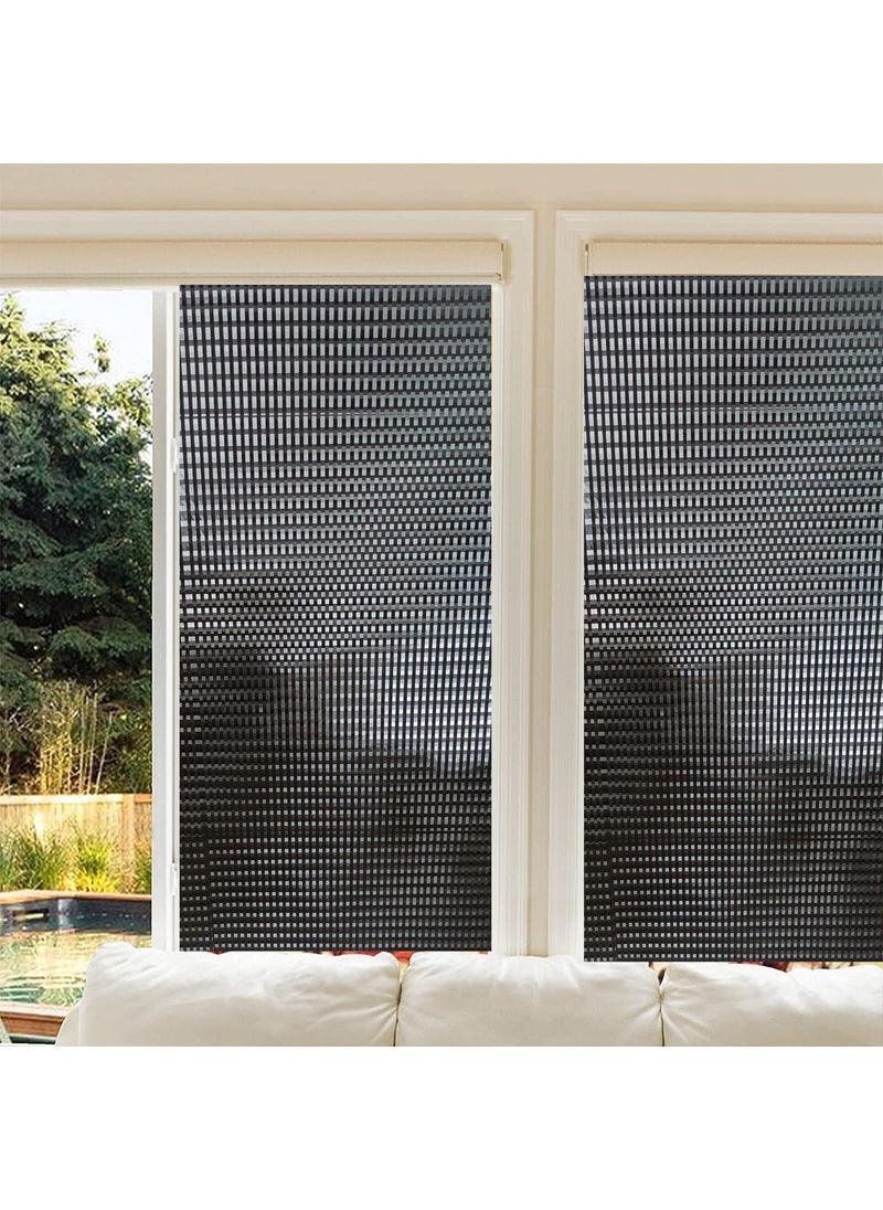 S-Sia Vendors-Good Purchase Good Care SIA VENDORS Window Privacy Film Cling Decorative Window Sticker NonAdhesive Bathroom Window Privacy Film Sun Blocking Stained Glass Sticker for Home and Office 24 x 72_Inch Black Stone Pattern  - Image 4