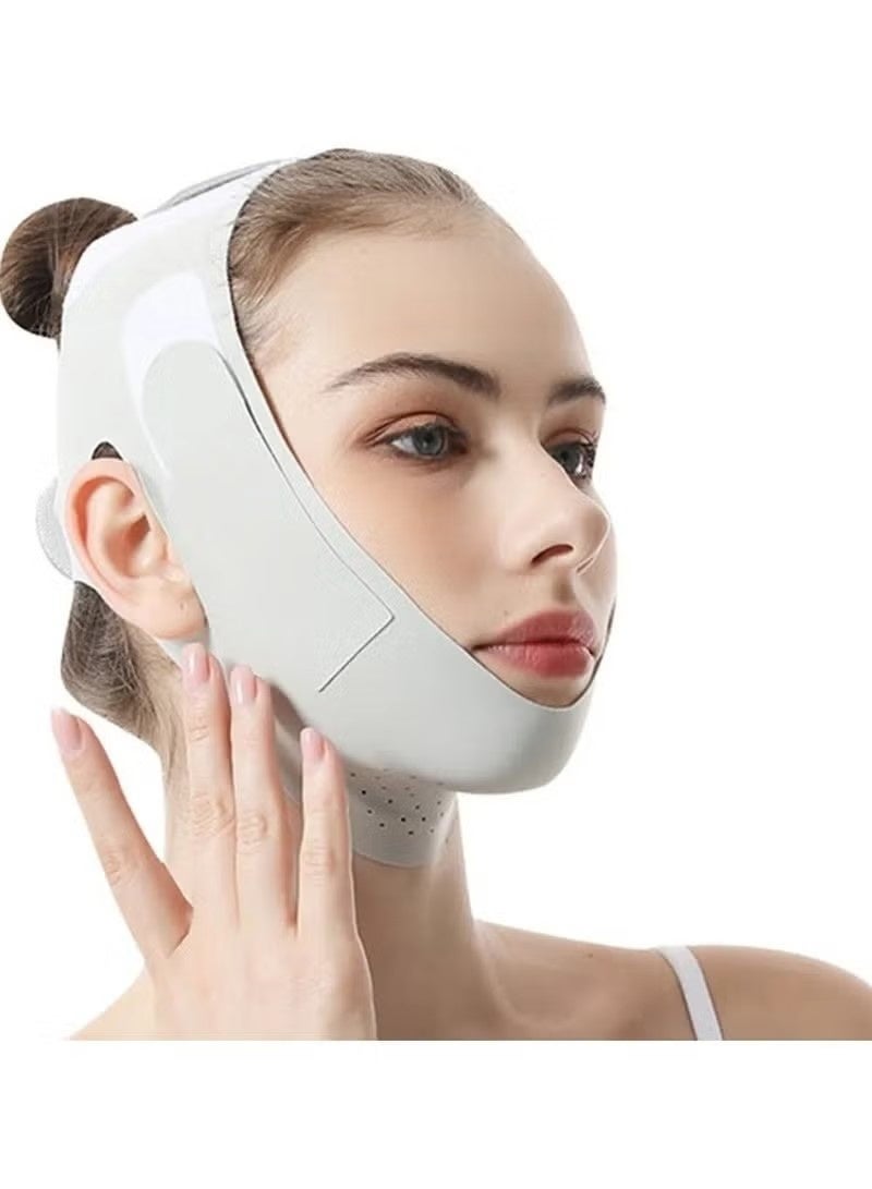 Double Chin Reducer,V Line Mask Face Lifting Strap,Face Lift Chin Strap Sculpting Tool,Reusable Face Shaper and Lifting Belt,Chin Up Eliminator,Exclusive Formula For Efficient Improvement(Light Green) - Image 3