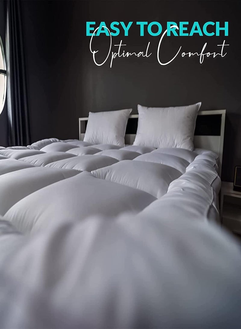 Asraar Luxury Sleep Collection 5-Piece Set – Includes 2 Prime Pillows 75 x 50cm for Comfort, 1 Plush Mattress Topper 160 x 200cm for Superior Support, and 2 Durable Pillow Protectors 75 x 50cm for Long-Lasting Freshness – Premium Quality Bedding Essentials  - Image 3