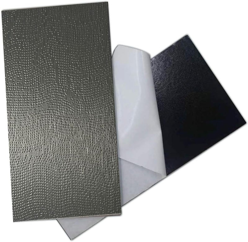weimeisc 88-Piece Peel and Stick Backsplash Tile, PVC Aluminum Brushed Metal Silver Self Adhesive Tile for Kitchen, Bathroom,Laundry Room, Stair Riser Decal (Grey) - Image 3