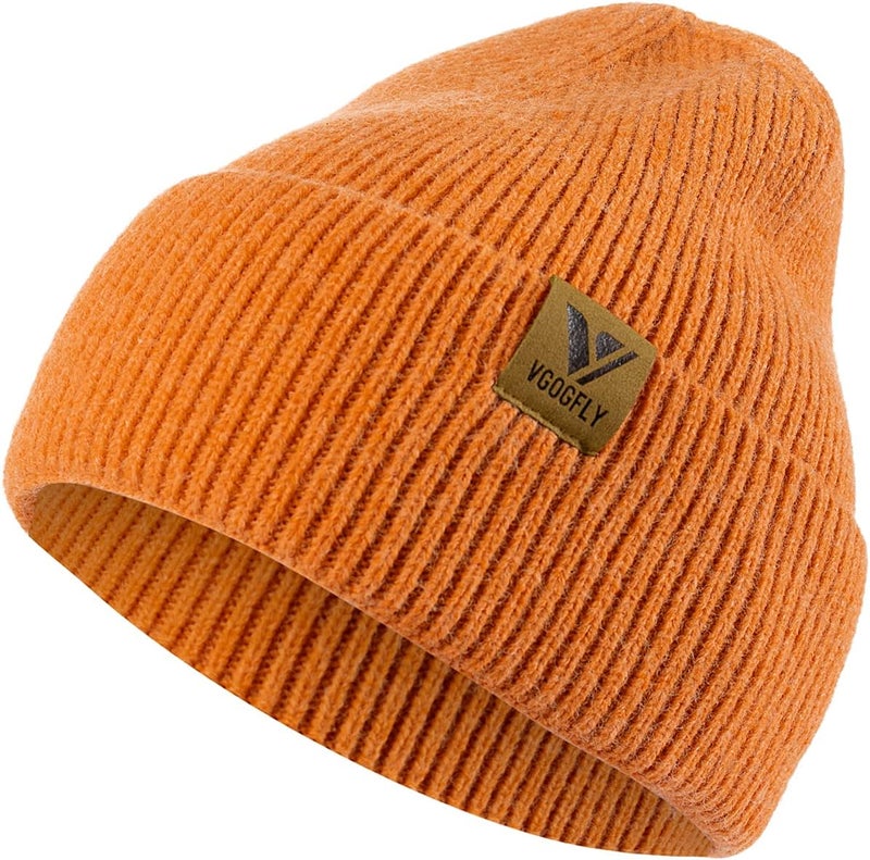Vgogfly Beanie Men Slouchy Knit Skull Cap Warm Stocking Hats Guys Women Striped Winter Beanie Hat Cuffed Plain Hat - Image 1