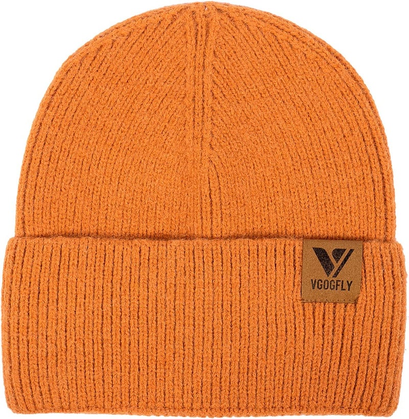 Vgogfly Beanie Men Slouchy Knit Skull Cap Warm Stocking Hats Guys Women Striped Winter Beanie Hat Cuffed Plain Hat - Image 2