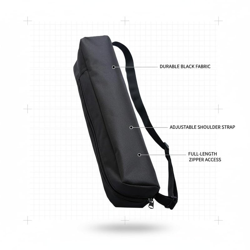 Aklima Tripod Bag Case 68x10x10 cm | Nylon Slim Tripod Carry Bag for 26 Inch Camera Tripod, 12 Inch Ring Light Stand, 2 Feet Tripod Stand Carrying Case for Travel & Photography Accessories (Black) - Image 3