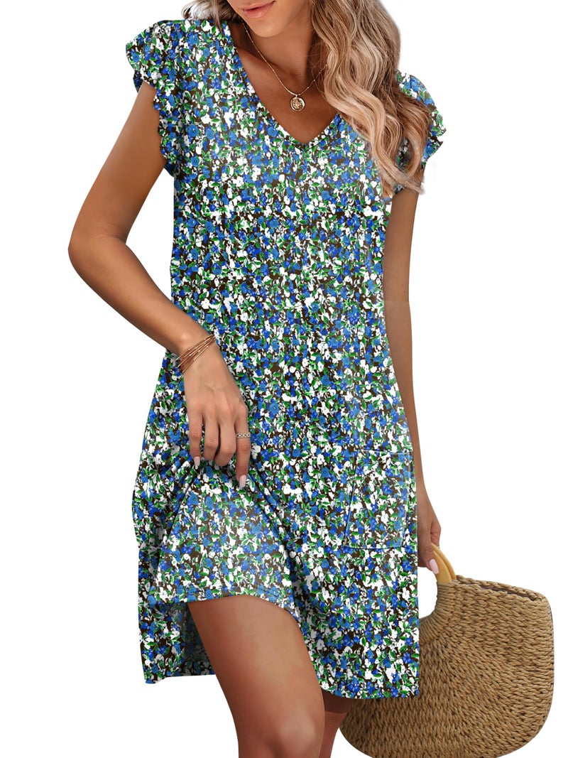 OFEEFAN Womens Spring Summer Dresses 2026 Sundresses Beach Vacation Clothes Boho Resort Wear Casual Cruise Outfits Print 03 XL - Image 2