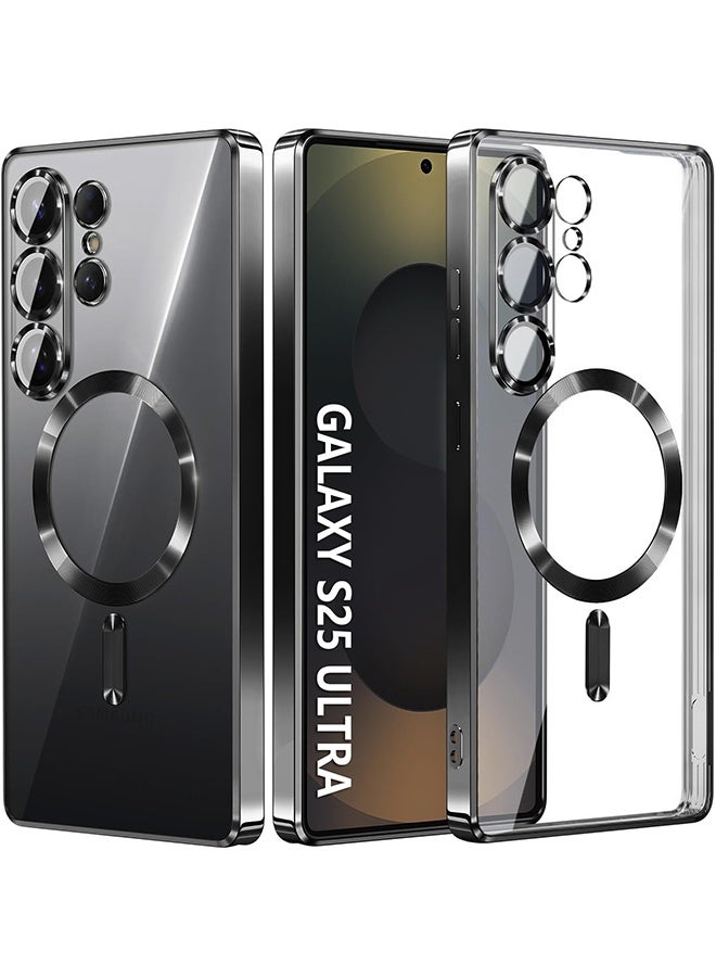 Compatible with Samsung Galaxy S25 Ultra Case (Only). Magnetic Cover for S25 Ultra. Glossy Slim Thin Soft Case for Galaxy S25 Ultra 6.9 inch. Compatible with MagSafe (Black) - Image 1