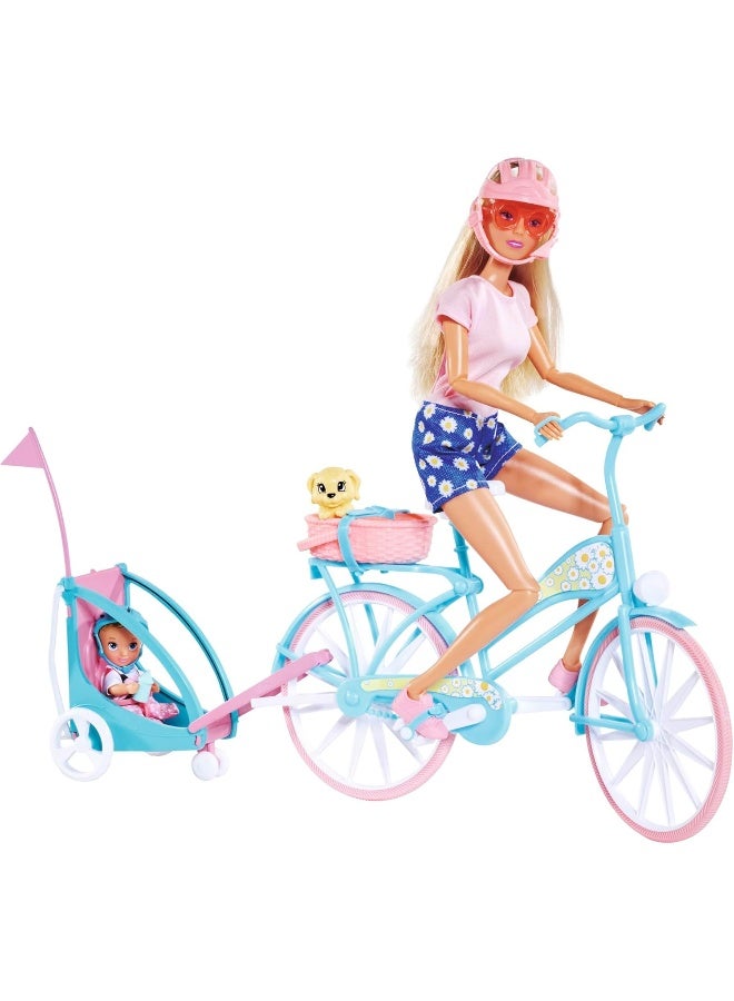 Simba Steffi Love 2-in-1 Bike Trailer Playset - Image 2