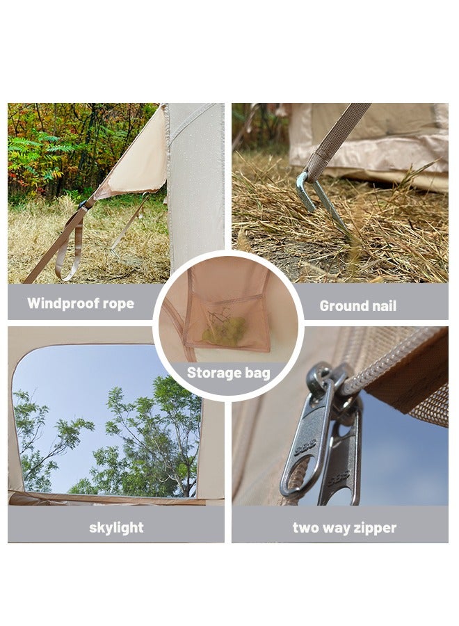 Pakicetus Inflatable camping tent suitable for 4-6 people，outdoor，with windows，portable water-resistant camping tent，all-season waterproof/windproof/insulation self-supporting air tents，carpa inflable，haven tent，comes with a simple and portable storage bag - Image 2