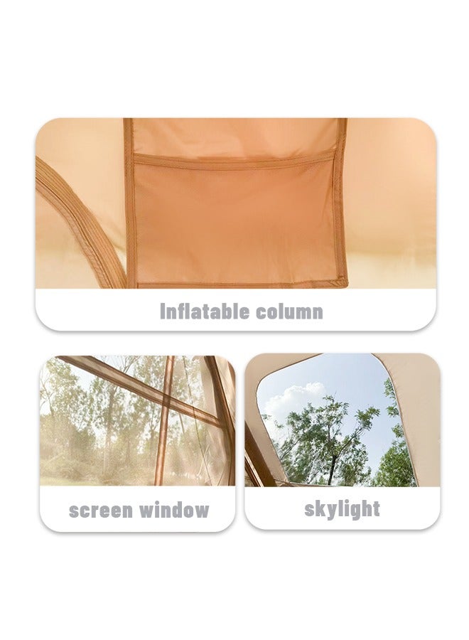 Pakicetus Inflatable camping tent suitable for 4-6 people，outdoor，with windows，portable water-resistant camping tent，all-season waterproof/windproof/insulation self-supporting air tents，carpa inflable，haven tent，comes with a simple and portable storage bag - Image 5