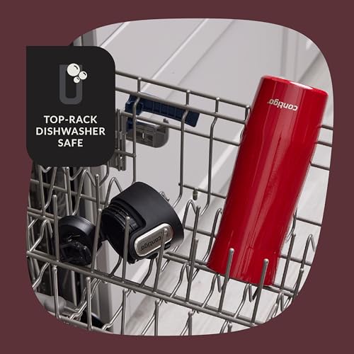 Contigo AUTOSEAL West Loop Vacuum-Insulated Stainless Steel Travel Mug with Easy-Clean Lid 20 oz 2 pack Goji Berry Frosted Pearl Frosted Pearl - Image 5