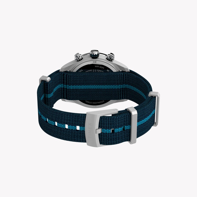 TIMEX Waterbury Heritage Chrono SST Blue Dial & Fabric Strap Watch | TW2Y39000 - Image 5