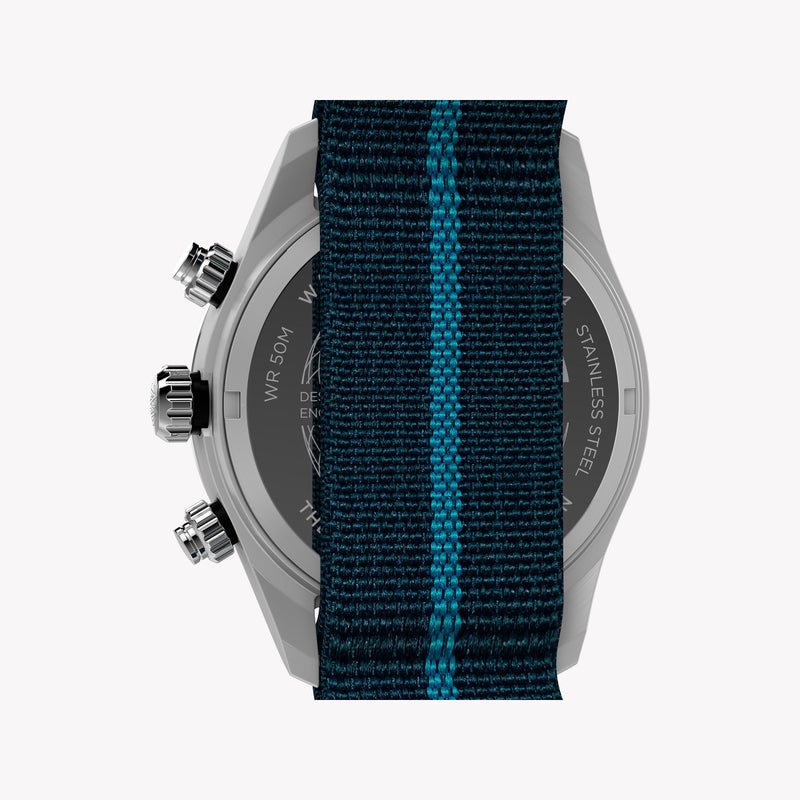 TIMEX Waterbury Heritage Chrono SST Blue Dial & Fabric Strap Watch | TW2Y39000 - Image 4