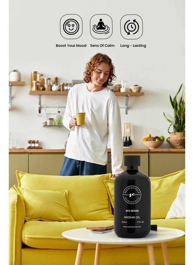 Scentscircle 6th Sense Fragrance Oil 500ml - Premium Scent Refill for Aroma Diffusers, Essential Oil for Home, Office, Gym & Living Room - Image 4