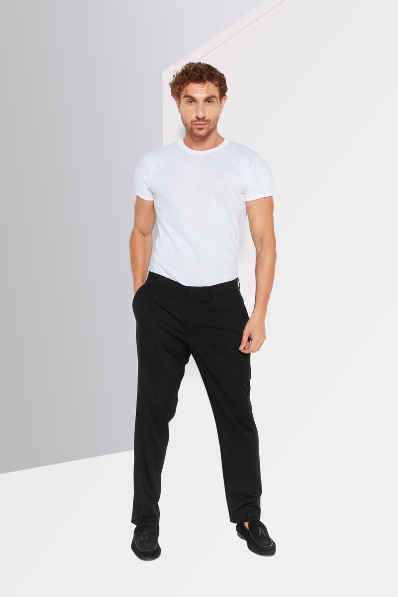 Reaction by Kenneth Cole Men Modern Fit Plain Dress Pants, Black  - Image 2
