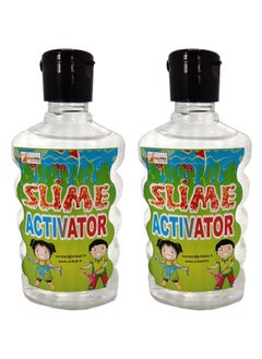 Super Slime Activator Clear Liquid Solution. All In One 400 Ml Slime Activator. ( Pack Of 2 Bottles 200 Ml Each) Universal Formula Works With Almost Any Pva Glue. No Heating Safe For Kids.