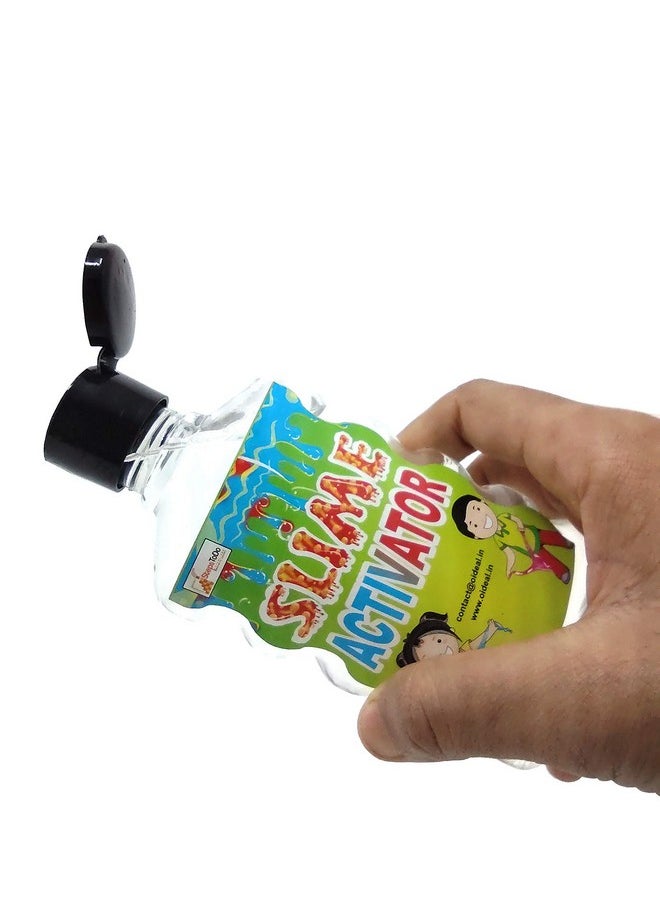 StepsToDo - Super Slime Activator Clear Liquid Solution. All In One 400 Ml Slime Activator. ( Pack Of 2 Bottles 200 Ml Each) Universal Formula Works With Almost Any Pva Glue. No Heating Safe For Kids. - Image 1