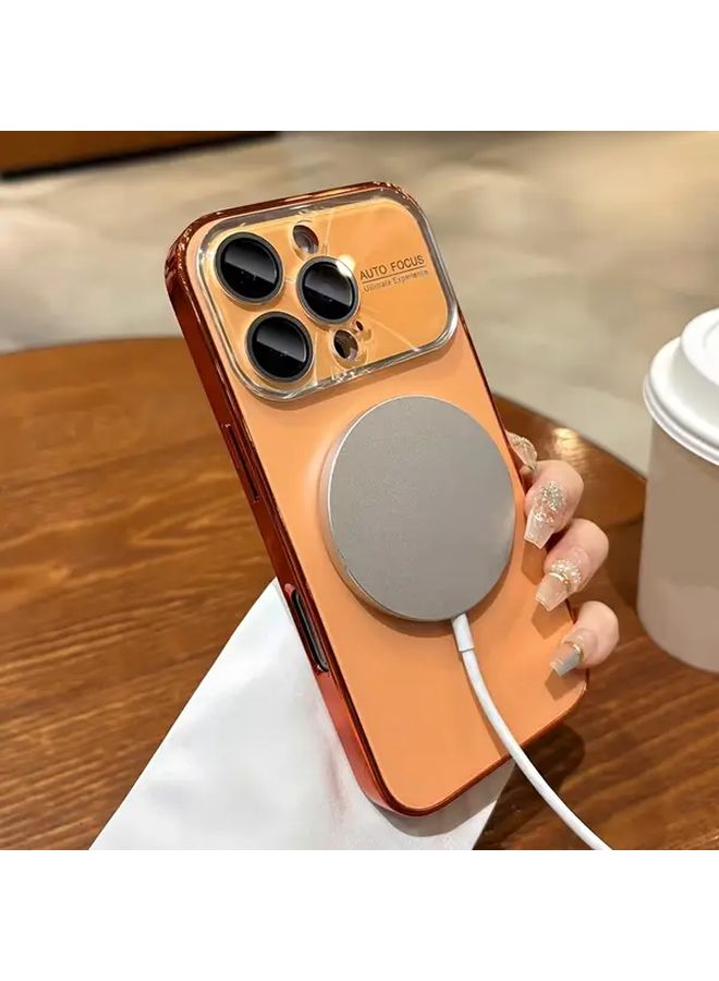 حافظة هاتف iPhone 17 Pro Max فاخرة من زجاج AG بالليزر بنافذة كبيرة متدرجة اللون باللون الأسود - Image 3