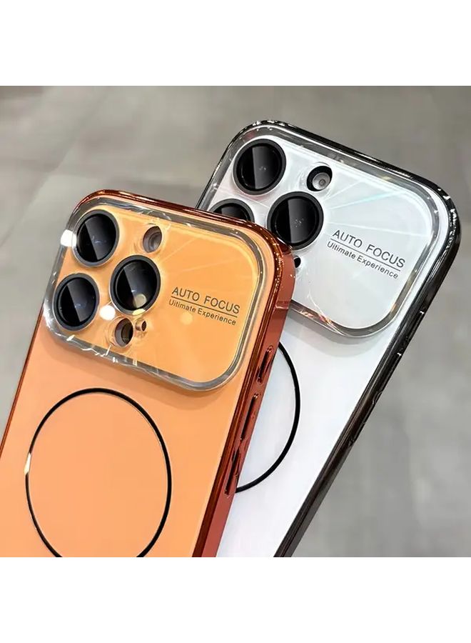 حافظة هاتف iPhone 17 Pro Max فاخرة من زجاج AG بالليزر بنافذة كبيرة متدرجة اللون باللون الأسود - Image 4