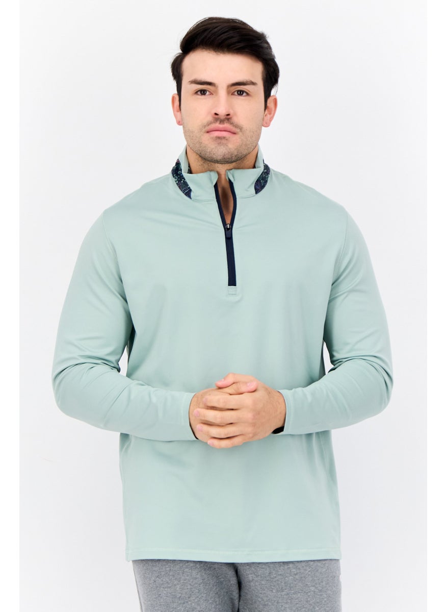 PUMA Puma x Liberty Men Sportswear Fit Long Sleeve Outdoor Sweatshirts, Sage Green  - Image 1