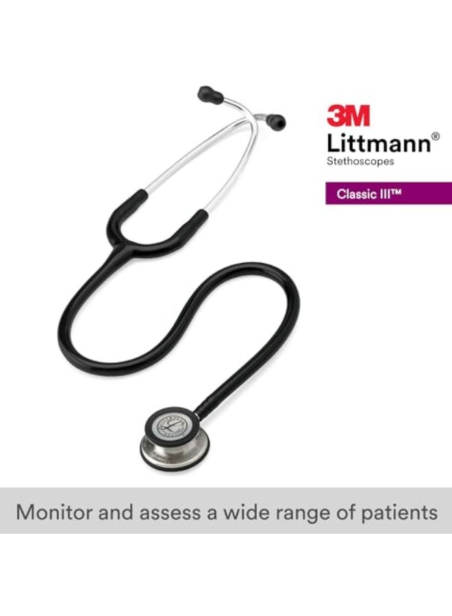 Littmann 3M Littmann 5620 Classic III Monitoring Stethoscope, 27 inch Size, Black - Image 2