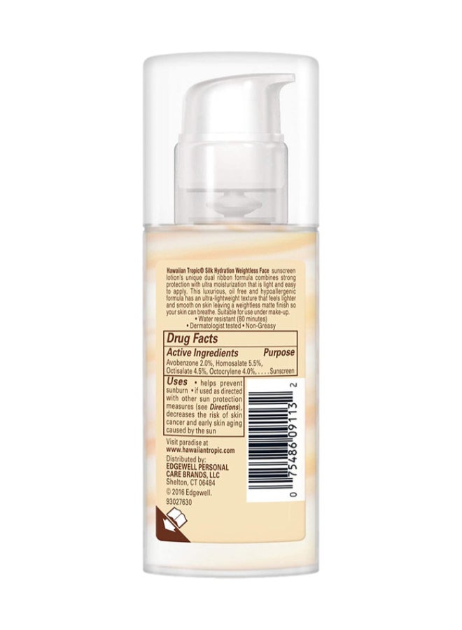 Hawaiian Tropic لوسيون واقي شمس خالي من الزيت للوجه بتركيبة خفيفة الوزن SPF 30 - Image 2