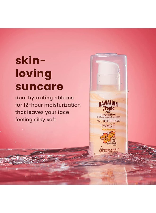Hawaiian Tropic لوسيون واقي شمس خالي من الزيت للوجه بتركيبة خفيفة الوزن SPF 30 - Image 3