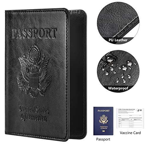 Eoehro 2Pack Passport Holder Wallet Cover Case, Travel Essentials for Women and Men - Image 4