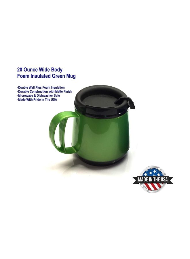 GAMA Electronics 20oz. Foam Insulated Wide Body ThermoServ Mug- Green - Image 1