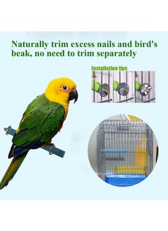 Hamiledyi 5 Pcs Parrot Perch Stand,Natural Wood Bird Perch Stand Platform Paw Grinding Sticks Cage Accessories Exercise Toys For Budgies Parakeets Cockatiels Conures Lovebirds  - Image 5