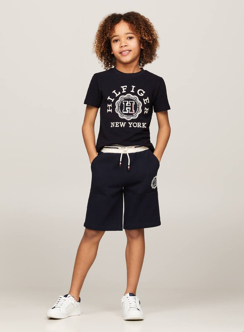 TOMMY HILFIGER Hilfiger Monotype Archive Crest Logo Embroidery T-Shirt  - Image 5