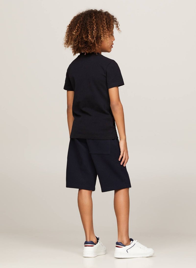 TOMMY HILFIGER Hilfiger Monotype Archive Crest Logo Embroidery T-Shirt  - Image 3