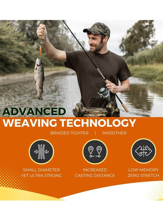 SAMDELY  300M Super Strong Braided Fishing Line Super Saltwater 4 Strands 300YDS 60 LB Abrasion Resistant No Stretch - Image 5