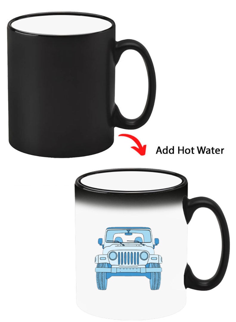 Theodor Color Changing Heat Sensitive Ceramic Mug, Image Revealed When HOT Liquid is Added! Jeep - Image 1