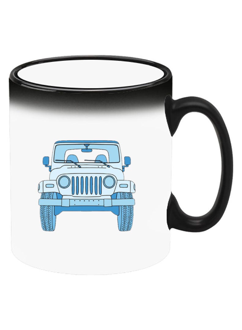 Theodor Color Changing Heat Sensitive Ceramic Mug, Image Revealed When HOT Liquid is Added! Jeep - Image 2