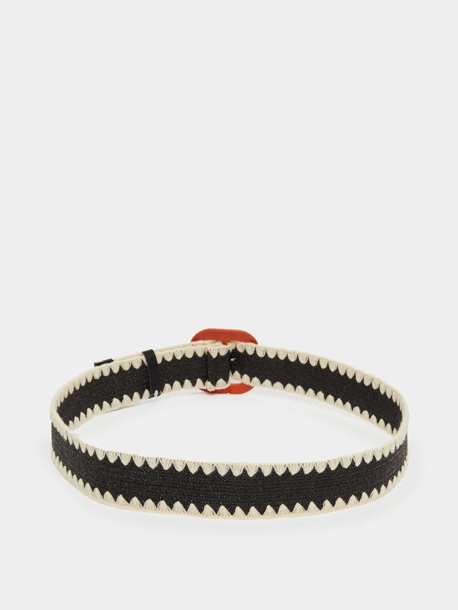 Styli Styli Two Tone Jute Straw Belt  - Image 2