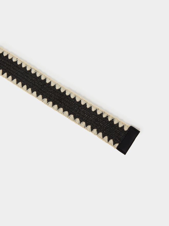 Styli Styli Two Tone Jute Straw Belt  - Image 4