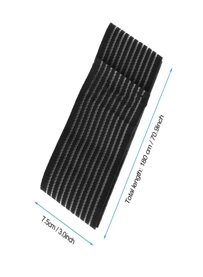Zerone Compression Wrist Knee Brace Wraps, Elastic Sports Wrist Knee Bandage Wrap,180cm Reusable Nylon Adjustable Breathable Knee Thigh Wrist Band Support Arm Pad Brace(Black) - Image 2