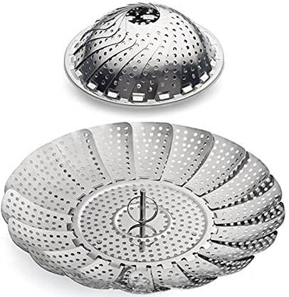 BIG CART Stainless Still Steamer Basket vegitable Basket Steamer Basket for Food - Image 1