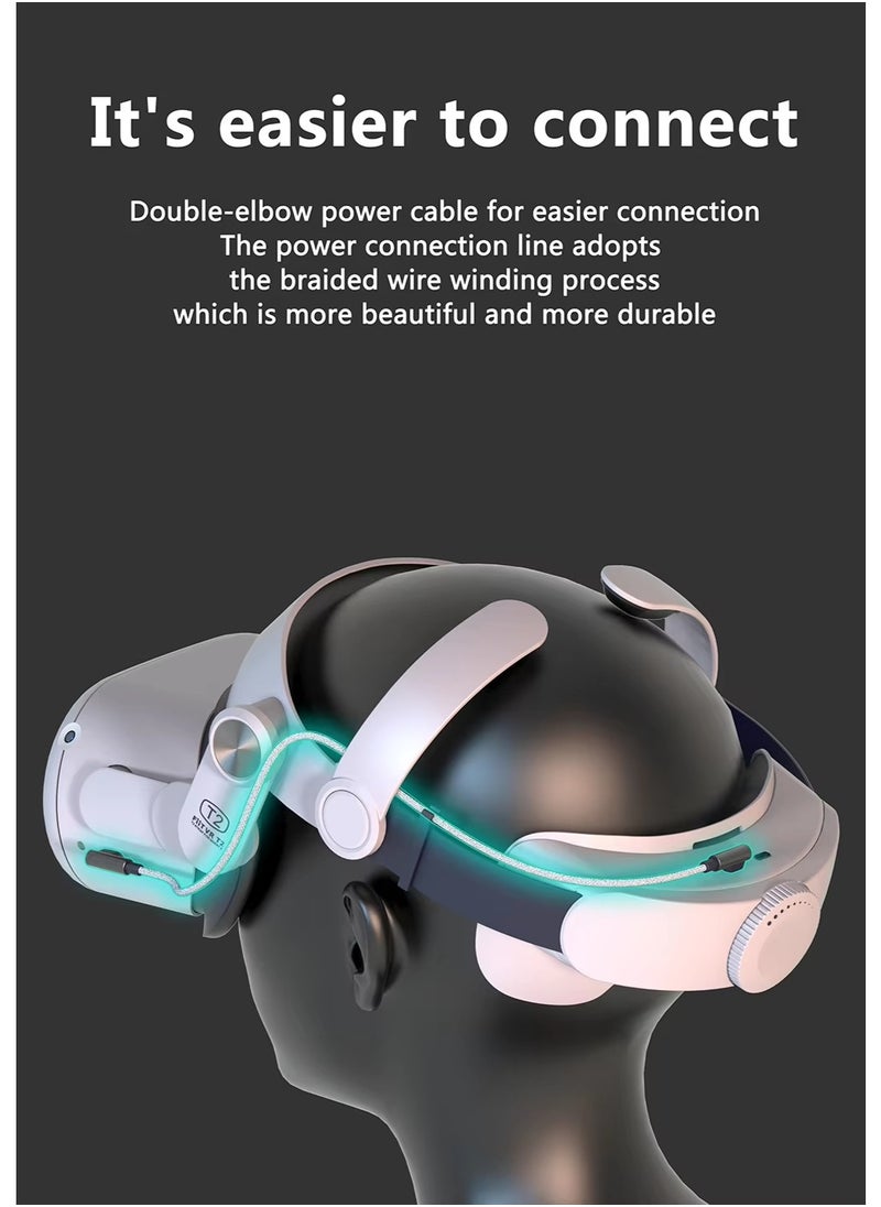 FIIL Adjustable Head Strap Compatible with Quest 2 Replacement for Quest 2 Elite Strap Accessories for Enhanced Support and Comfort in VR Suitable for Children and Adults  - Image 4