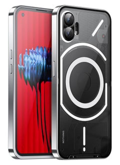 Case For Nothing Phone 1, Aluminum Metal Bumper Frame Slim and Back Shock Protective