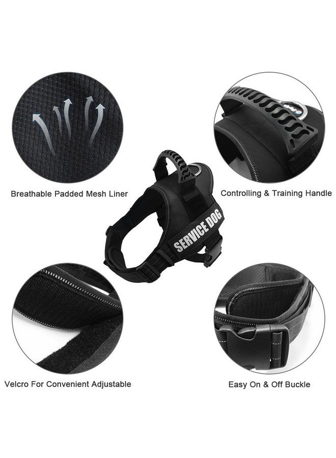 Fairwin Service Dog Vest-No-Pull Dog Harness with Handle Adjustable Reflective Patches in Training Vest Harness for Small Medium Large Breed Outdoor Walking - Image 3