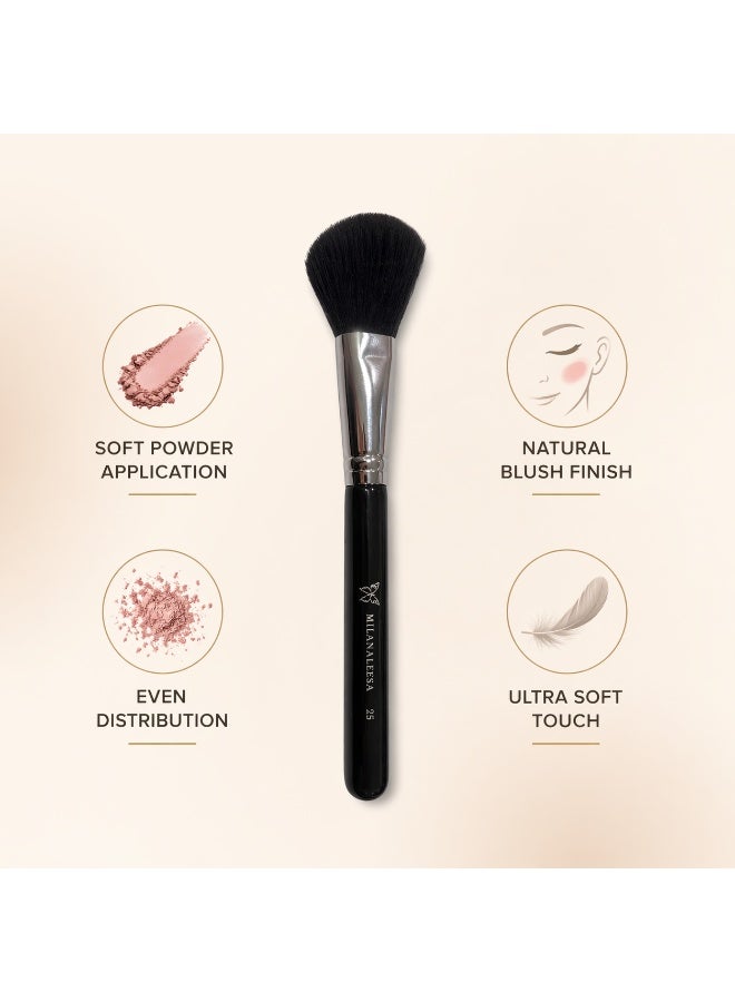 Blush Brush for Face – Soft Makeup Brush for Powder & Cream Blush – Fluffy Face Brush for Smooth Blending, Natural Finish & Even Application – Milana Leesa - Image 4