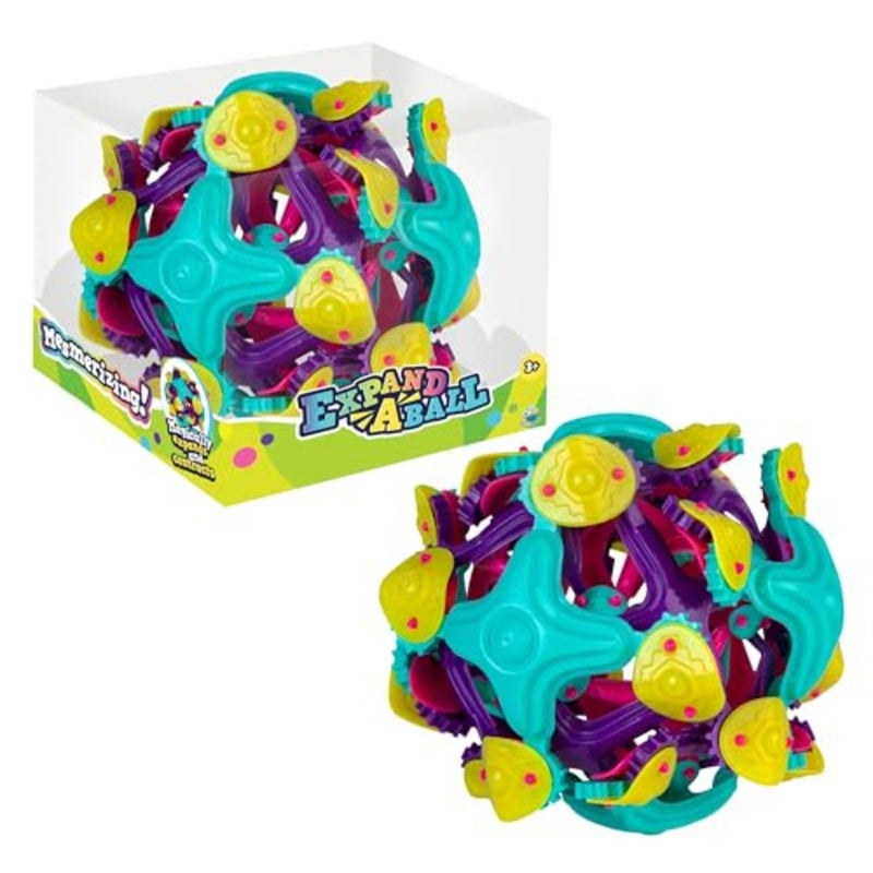 ORB Curiosities Jumbo Flower Expand-A-Ball - أكثر من مضاعفة من 5 بوصات إلى أكثر من 12 بوصة - كرة التململ ولعبة كرة التنفس القابلة للتوسيع - رائعة لتمارين التنفس ولعب التململ للكبار - Image 3