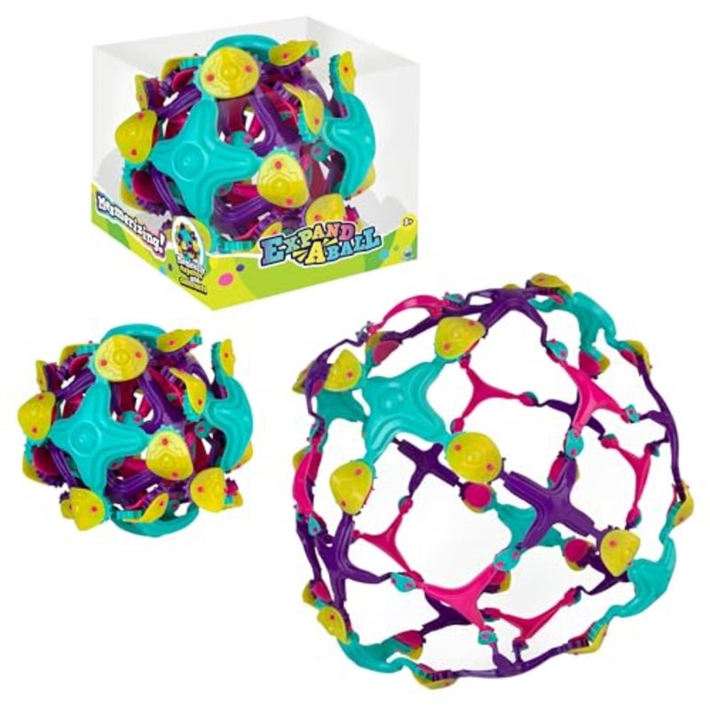 ORB Curiosities Jumbo Flower Expand-A-Ball - أكثر من مضاعفة من 5 بوصات إلى أكثر من 12 بوصة - كرة التململ ولعبة كرة التنفس القابلة للتوسيع - رائعة لتمارين التنفس ولعب التململ للكبار - Image 1