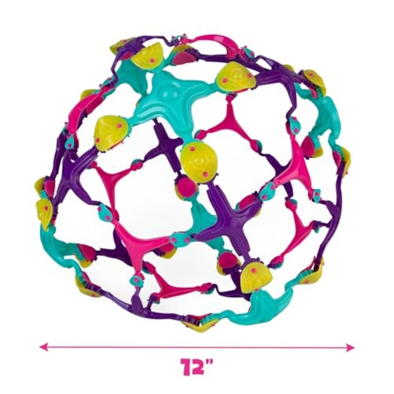 ORB Curiosities Jumbo Flower Expand-A-Ball - أكثر من مضاعفة من 5 بوصات إلى أكثر من 12 بوصة - كرة التململ ولعبة كرة التنفس القابلة للتوسيع - رائعة لتمارين التنفس ولعب التململ للكبار - Image 4