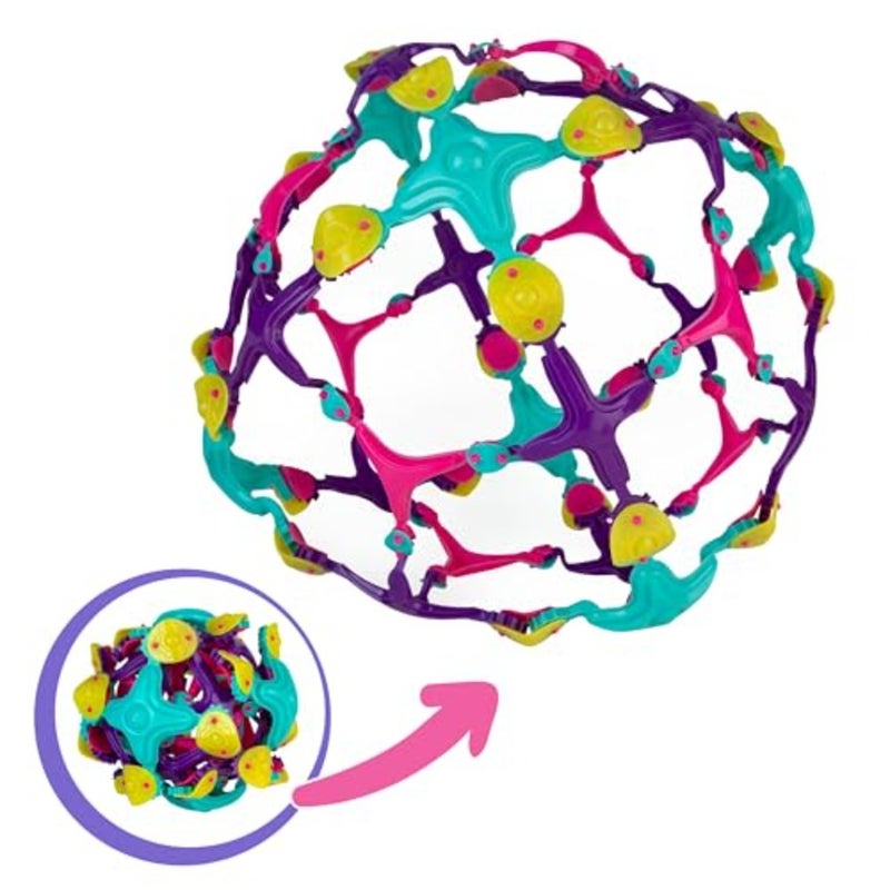 ORB Curiosities Jumbo Flower Expand-A-Ball - أكثر من مضاعفة من 5 بوصات إلى أكثر من 12 بوصة - كرة التململ ولعبة كرة التنفس القابلة للتوسيع - رائعة لتمارين التنفس ولعب التململ للكبار - Image 2