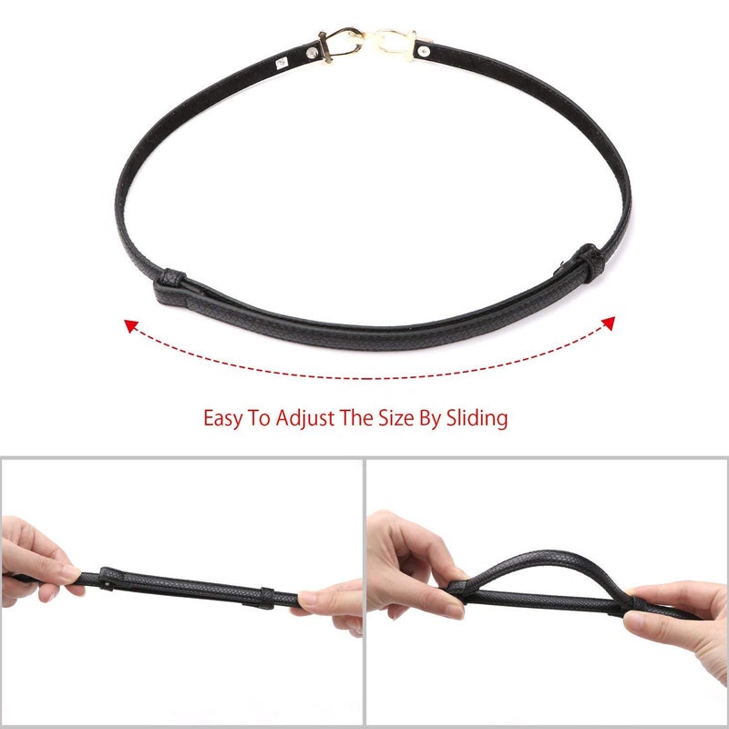 JASGOOD Leather Skinny Women Belt Ladies Thin Waist Belts Plus Size Adjustable for Jeans Pants Dresses with Metal Buckle - Image 4