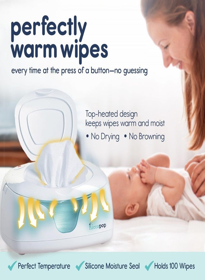 Hiccapop Baby Wipe Warmer and Baby Wet Wipes Dispenser | Baby Wipes Warmer for Babies | Diaper Wipe Warmer with Changing Light, White - Image 2